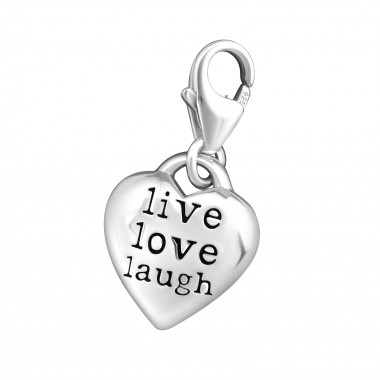 Heart - 925 Sterling Silver Clasp Charms SD9846