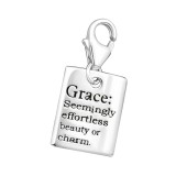 Grace - 925 Sterling Silver Clasp Charms SD9956