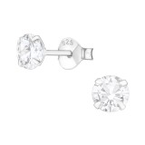 Round - 925 Sterling Silver Basic Stud Earrings SD1011