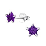 Star - 925 Sterling Silver Basic Stud Earrings SD1014