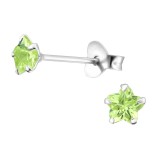 Star - 925 Sterling Silver Basic Stud Earrings SD1015