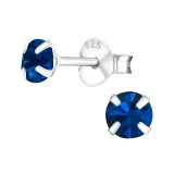 Round - 925 Sterling Silver Basic Stud Earrings SD1024