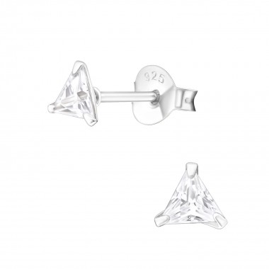 Triangle - 925 Sterling Silver Basic Stud Earrings SD1027
