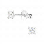 Square - 925 Sterling Silver Basic Stud Earrings SD10386 Square - 925 Sterling Silver Basic Stud Earrings SD10386