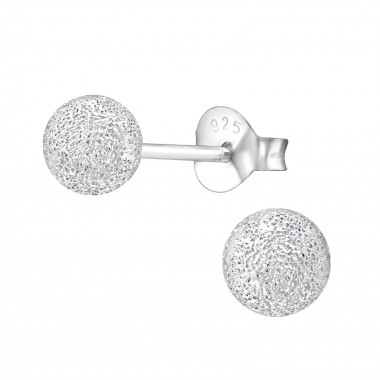 Ball - 925 Sterling Silver Basic Stud Earrings SD1298