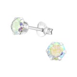 Round - 925 Sterling Silver Basic Stud Earrings SD14832