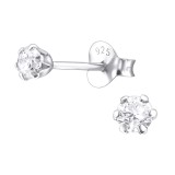 Round 3Mm - 925 Sterling Silver Basic Stud Earrings SD15517