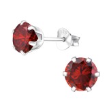 Round - 925 Sterling Silver Basic Stud Earrings SD15522