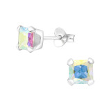 Squrae - 925 Sterling Silver Basic Stud Earrings SD15525