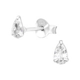 Tear Drop - 925 Sterling Silver Basic Stud Earrings SD15983