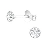 Round - 925 Sterling Silver Basic Stud Earrings SD16387