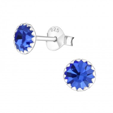 Round - 925 Sterling Silver Basic Stud Earrings SD1668