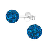 Ball - 925 Sterling Silver Basic Stud Earrings SD17462