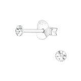 Tulip - 925 Sterling Silver Basic Stud Earrings SD17547