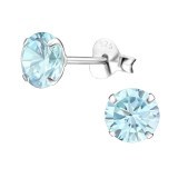 Round - 925 Sterling Silver Basic Stud Earrings SD17973
