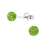 Ball - 925 Sterling Silver Basic Stud Earrings SD18751