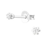 Round - 925 Sterling Silver Basic Stud Earrings SD20994