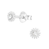 Sun - 925 Sterling Silver Basic Stud Earrings SD22283