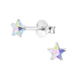 Star - 925 Sterling Silver Basic Stud Earrings SD23844