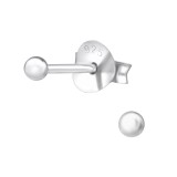 Ball - 925 Sterling Silver Basic Stud Earrings SD2399