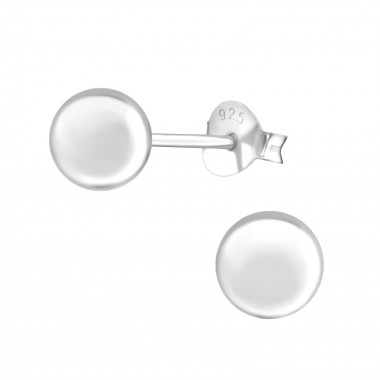 Ball - 925 Sterling Silver Basic Stud Earrings SD2402