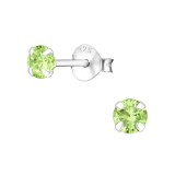 Round 5mm - 925 Sterling Silver Basic Stud Earrings SD34524
