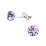 Round 5mm - 925 Sterling Silver Basic Stud Earrings SD34980