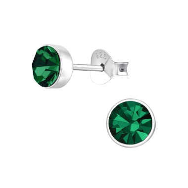 Round 5mm - 925 Sterling Silver Basic Stud Earrings SD36267