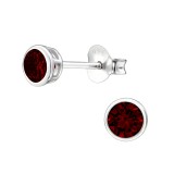 Round - 925 Sterling Silver Basic Stud Earrings SD3700