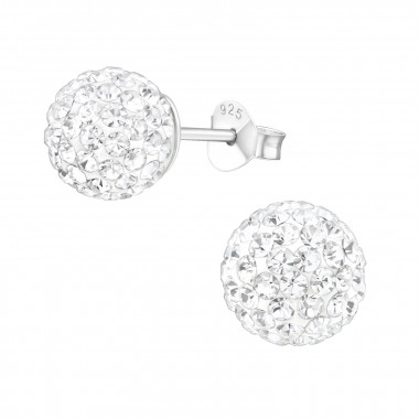 Round - 925 Sterling Silver Basic Stud Earrings SD3749