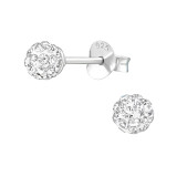 Ball - 925 Sterling Silver Basic Stud Earrings SD39276