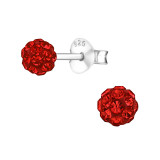 Ball - 925 Sterling Silver Basic Stud Earrings SD39278