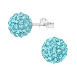 Ball - 925 Sterling Silver Basic Stud Earrings SD39280