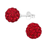 Ball - 925 Sterling Silver Basic Stud Earrings SD39281