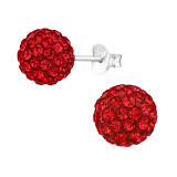 Ball - 925 Sterling Silver Basic Stud Earrings SD39283