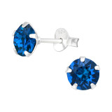 Round 6mm - 925 Sterling Silver Basic Stud Earrings SD41592