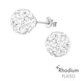 10mm Ball - 925 Sterling Silver Basic Stud Earrings SD42206