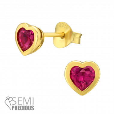 4mm Heart - 925 Sterling Silver Basic Stud Earrings SD43008