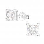 Square - 925 Sterling Silver Basic Stud Earrings SD433 Square - 925 Sterling Silver Basic Stud Earrings SD433