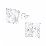 Square - 925 Sterling Silver Basic Stud Earrings SD434 Square - 925 Sterling Silver Basic Stud Earrings SD434