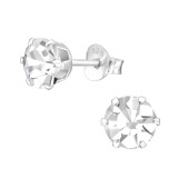 6mm Round - 925 Sterling Silver Basic Stud Earrings SD43752