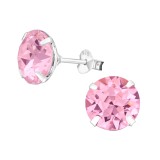 Round - 925 Sterling Silver Basic Stud Earrings SD4448