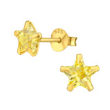 Star 6mm - 925 Sterling Silver Basic Stud Earrings SD45208