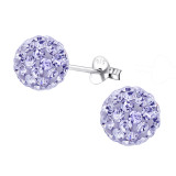 Ball - 925 Sterling Silver Basic Stud Earrings SD461