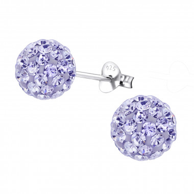 Ball - 925 Sterling Silver Basic Stud Earrings SD461