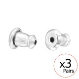 Bullet Butterfly Backs - 925 Sterling Silver Basic Stud Earrings SD49764