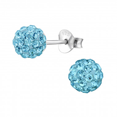 Ball - 925 Sterling Silver Basic Stud Earrings SD4995