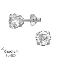 Round 6mm - 925 Sterling Silver Basic Stud Earrings SD50516