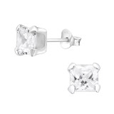 Squrae - 925 Sterling Silver Basic Stud Earrings SD5058