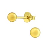Golden balls - 925 Sterling Silver Basic Stud Earrings SD5982